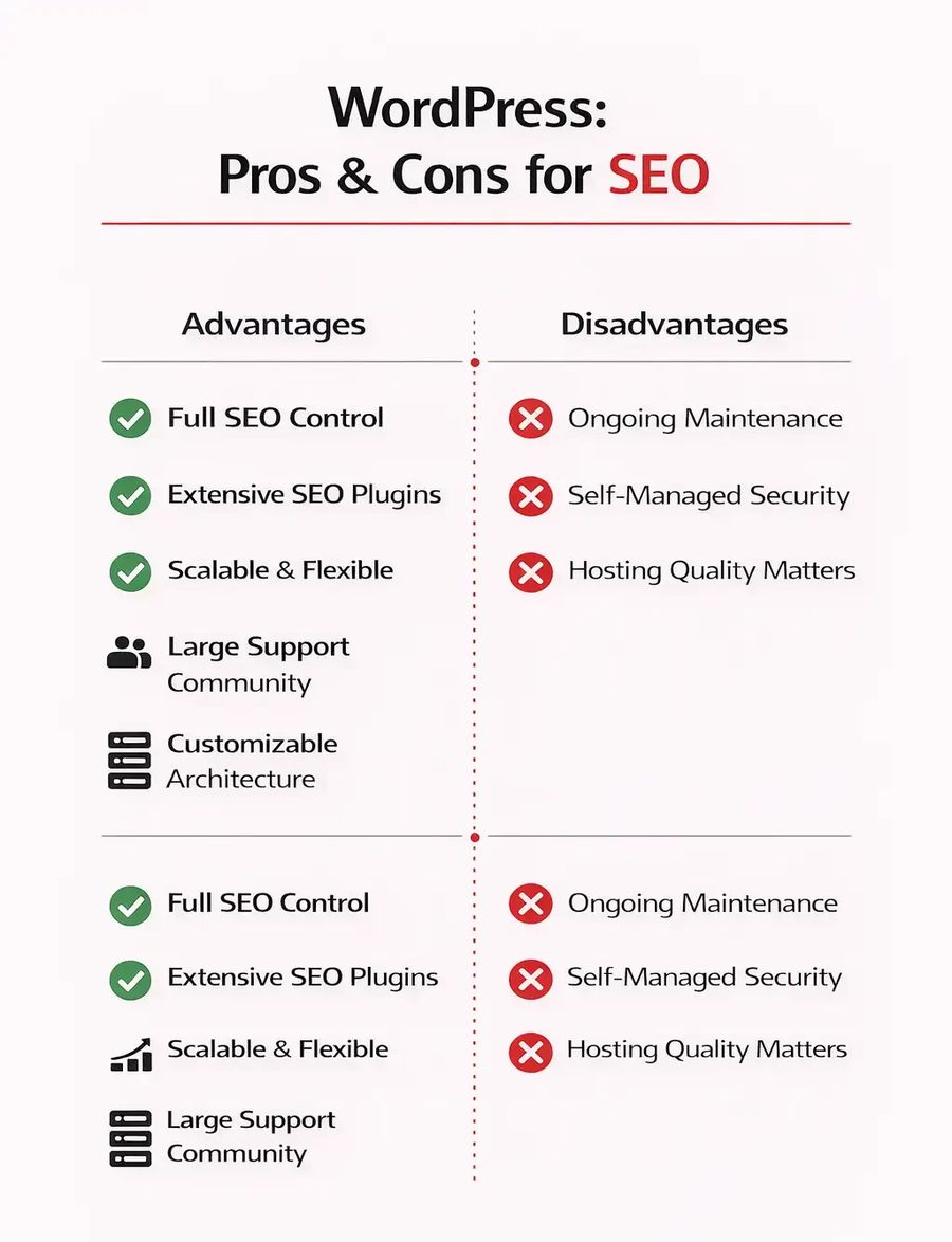 Advantages & Disadvantages of WordPress for SEO